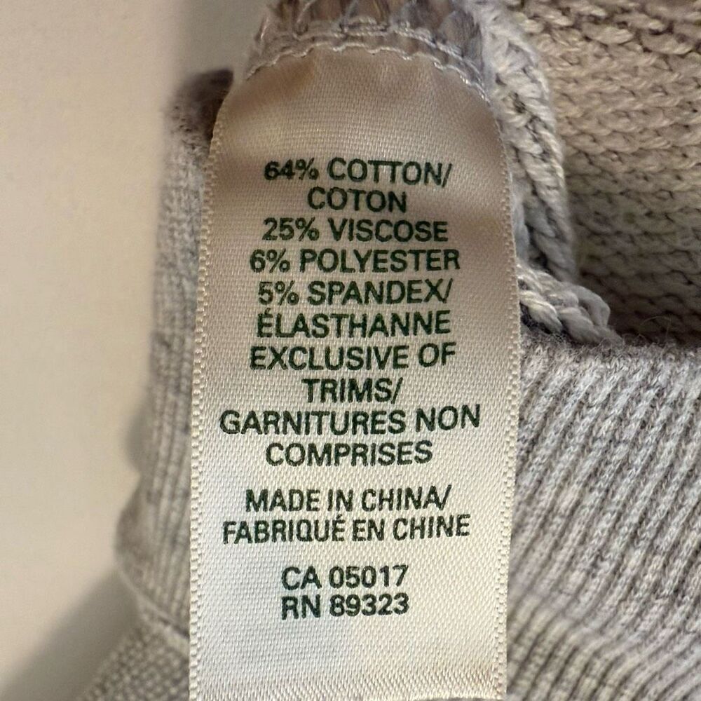 Roots Canada Gray Two Tone V Neck Sweatshirt Sz M Casual, Normcore - Picture 7 of 12